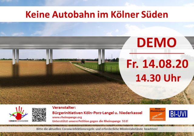 Read more about the article Demonstration gegen den geplanten Brückenbau von Straßen NRW